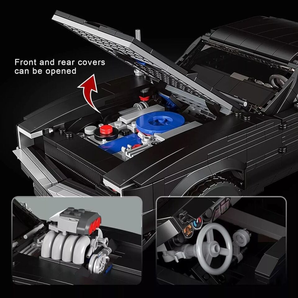 10028 Charger 1.439 Parça 1:12 Muscle Car Yapı Blok Seti