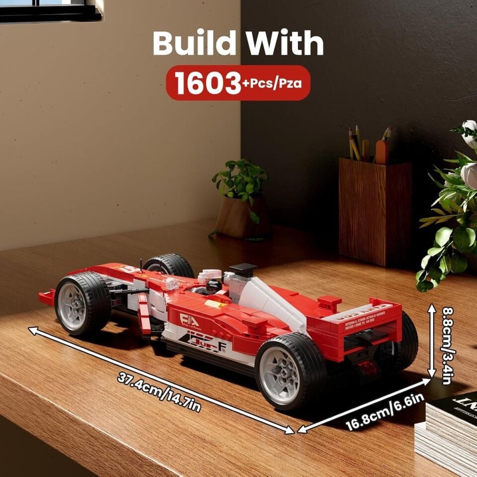 10035 F1 1.603 Parça 1:12 Formula Yarış Aracı Yapı Blok Seti