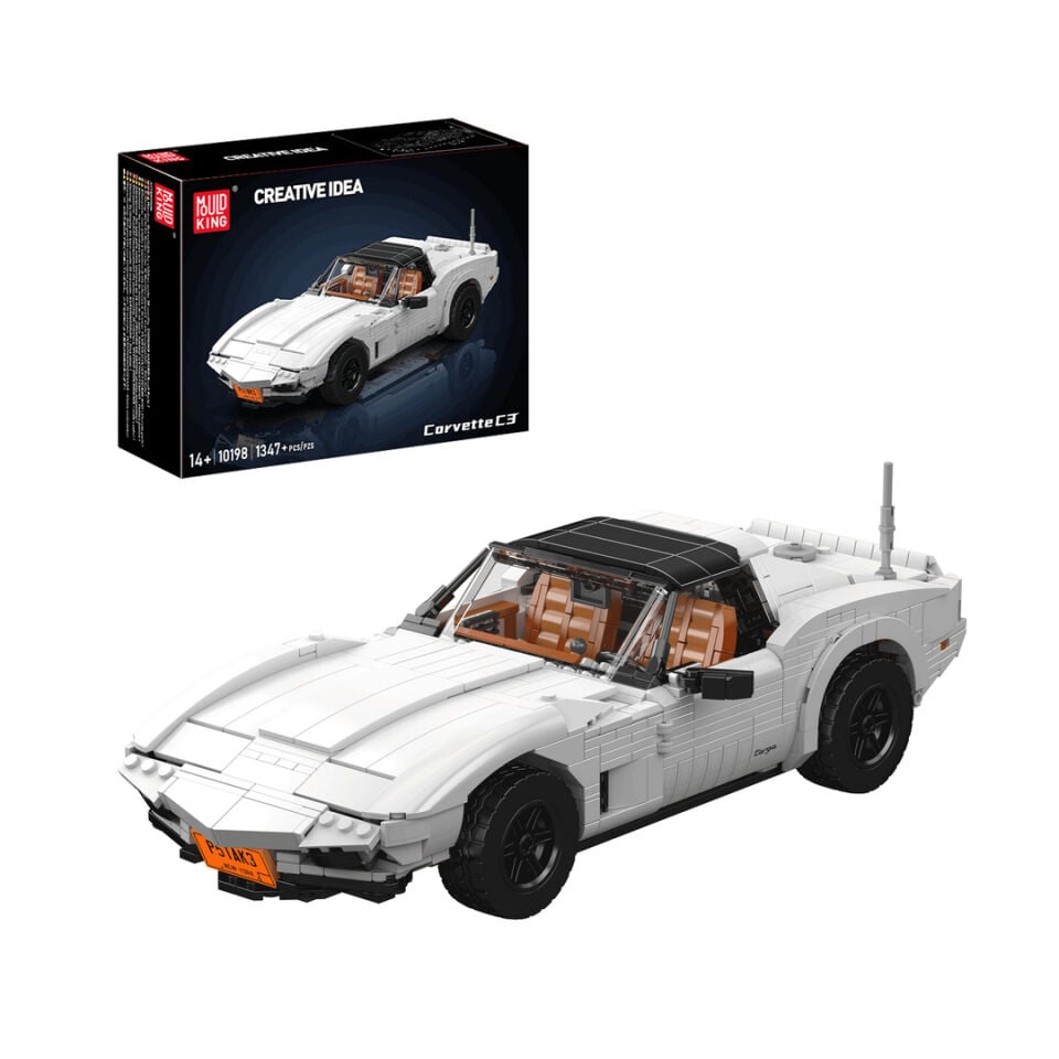 10198 Corvette C3 1.347 Parça Klasik Spor Otomobil Yapı Blok Seti