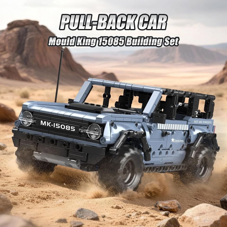 15085 Bronco Raptor 828 Parça Pull Back Off-Road Araç Yapı Blok Seti