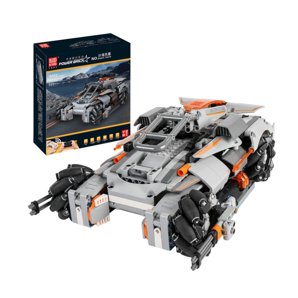 15052-S Desert Storm 555 Parça RC Mecanum Tekerlekli Araç Yapı Blok Seti