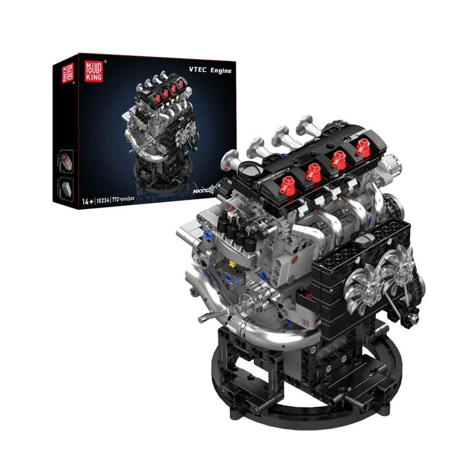 10234 VTEC Engine 772 Parça Motorlu Mekanik Motor Modeli Yapı Blok Seti