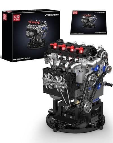 10234 VTEC Engine 772 Parça Motorlu Mekanik Motor Modeli Yapı Blok Seti