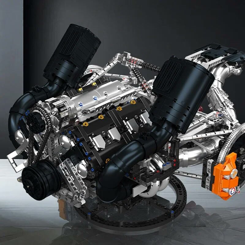 10248 JZK V8 Hyper Engine 3.192 Parça 1:1 Mekanik Motor Modeli Yapı Blok Seti