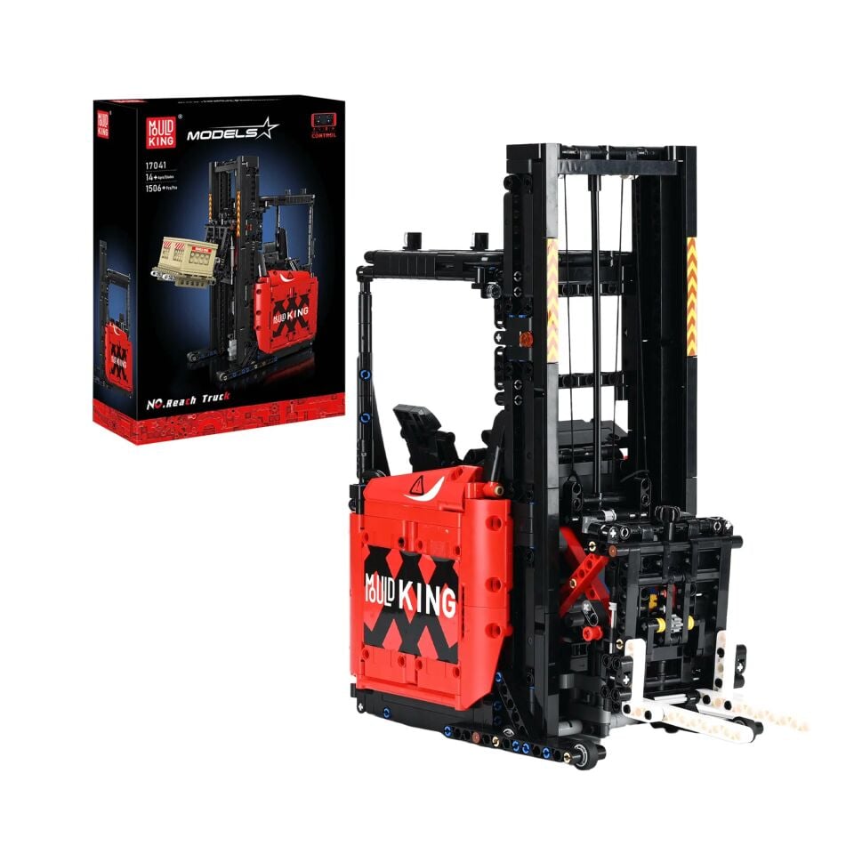 17041 Reach Truck Red 1.506 Parça 4 Motorlu RC İstif Makinesi Yapı Blok Seti
