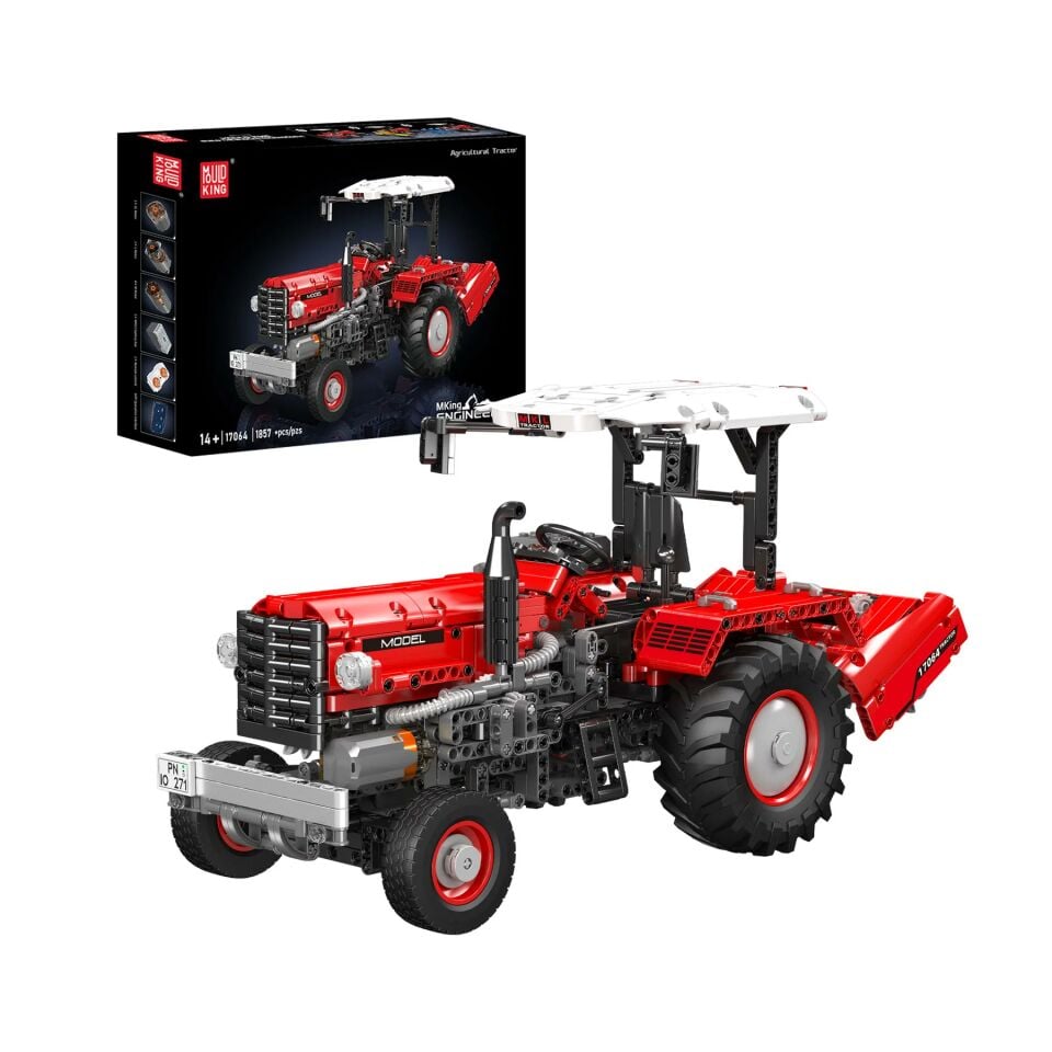 17064 Agricultural Tractor 1.857 Parça 6 Motorlu RC Tarım Traktörü Yapı Blok Seti