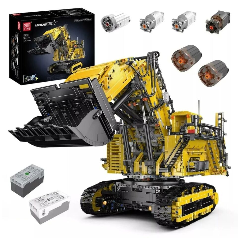 17070 R9800 4.767 Parça RC Pnömatik Madencilik Ekskavatörü Yapı Blok Seti