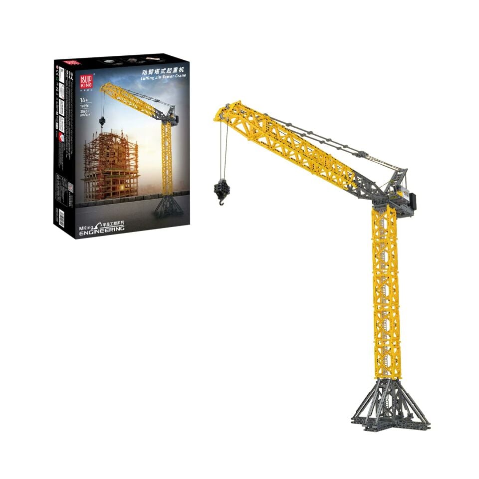 17096 Luffing Jib Tower Crane 2.565 Parça Motorlu Kule Vinç Yapı Blok Seti