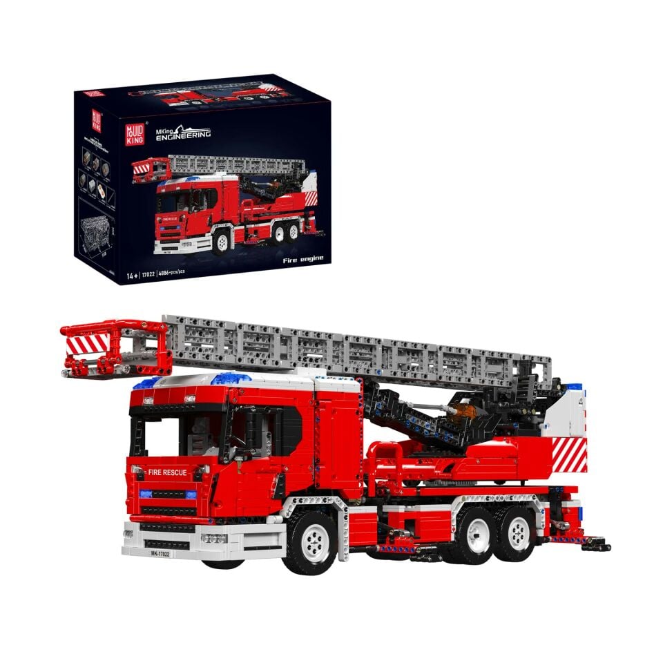 17022 Fire Engine 4.886 Parça RC İtfaiye Aracı Yapı Blok Seti