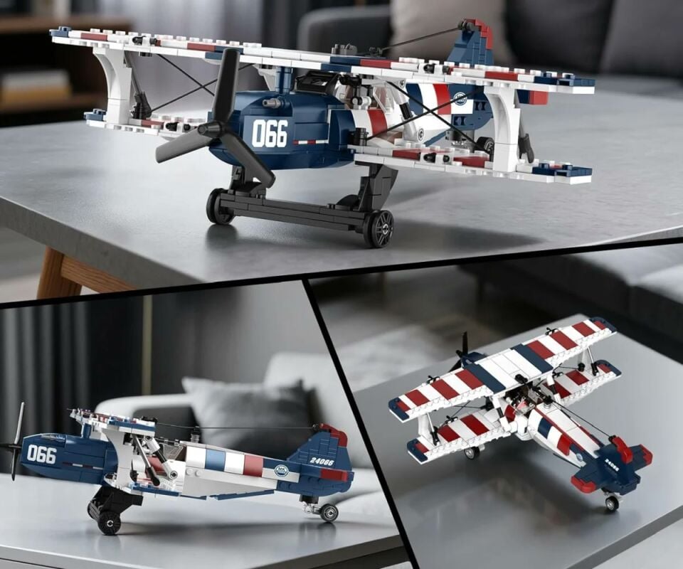 24066 Racing Biplane 540 Parça Yarış Uçağı Yapı Blok Seti