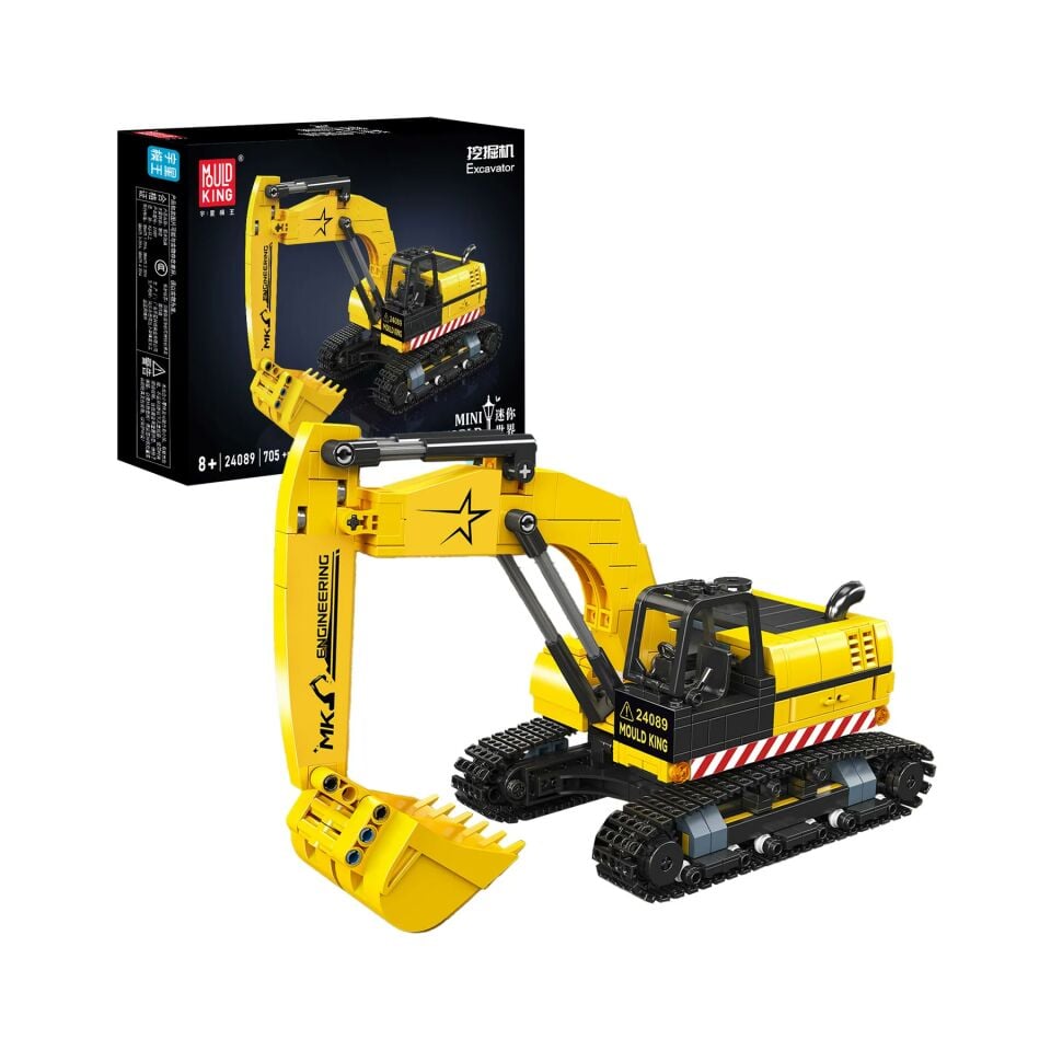 24089 Excavator 705 Parça Mini Ekskavatör Yapı Blok Seti