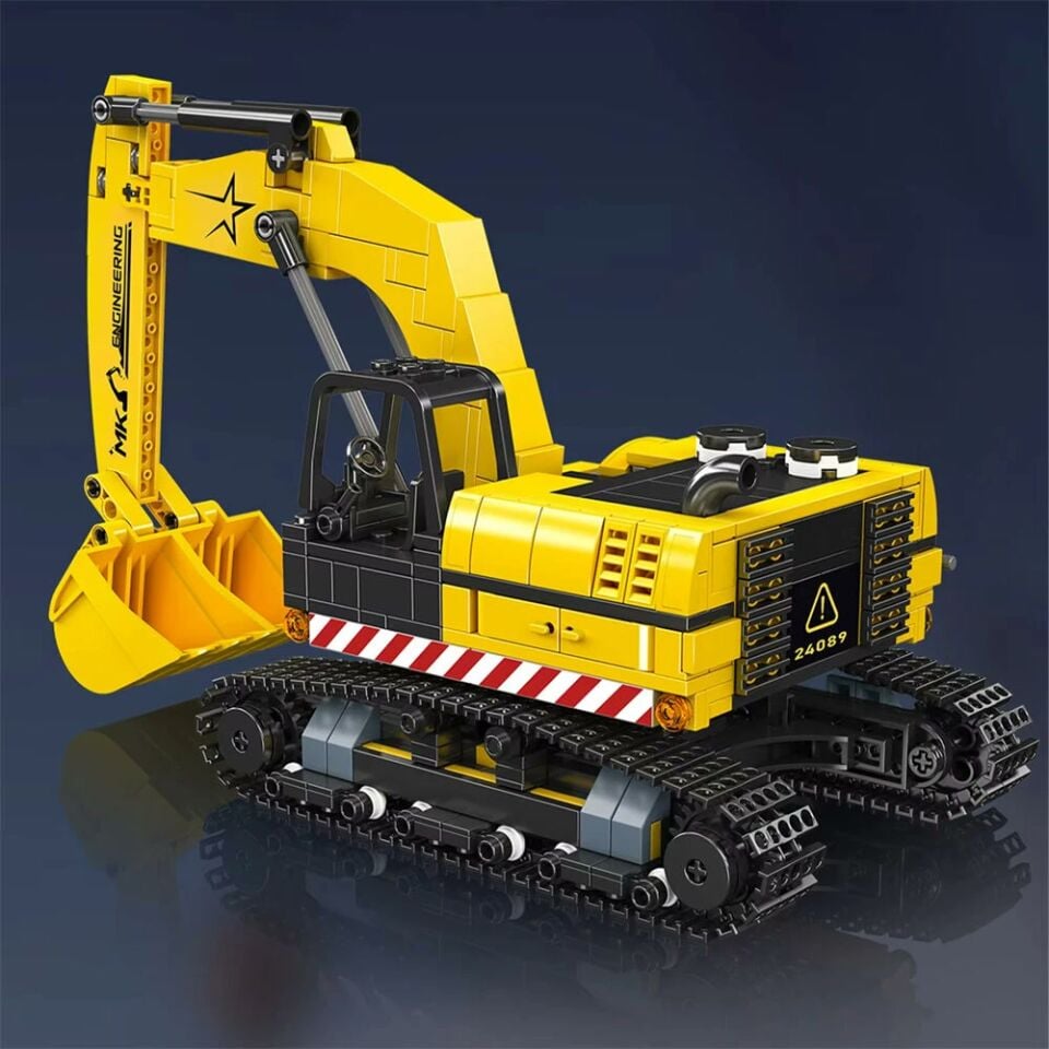 24089 Excavator 705 Parça Mini Ekskavatör Yapı Blok Seti