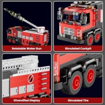 24094 Urban Rescue Fire Truck 752 Parça İtfaiye ve Kurtarma Aracı Yapı Blok Seti