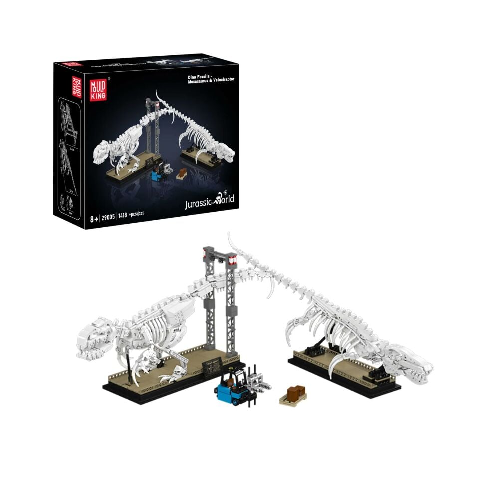 29005 Mosasaurus ve Velociraptor 1.418 Parça Dinozor Fosil Yapı Blok Seti