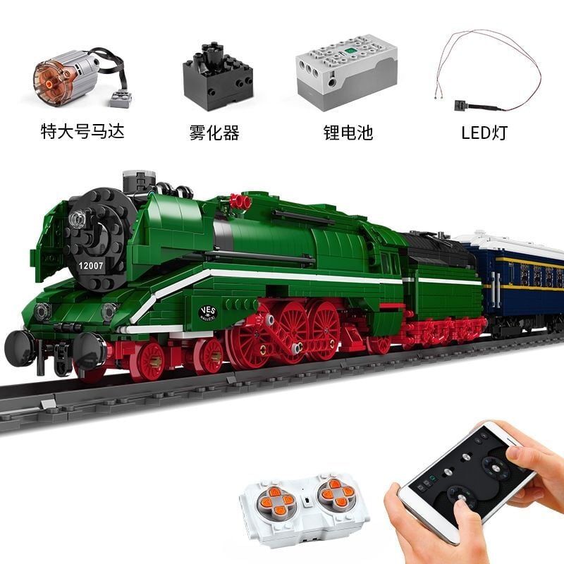 12007 BR18 201 2.348 Parça RC Alman Ekspres Treni Yapı Blok Seti
