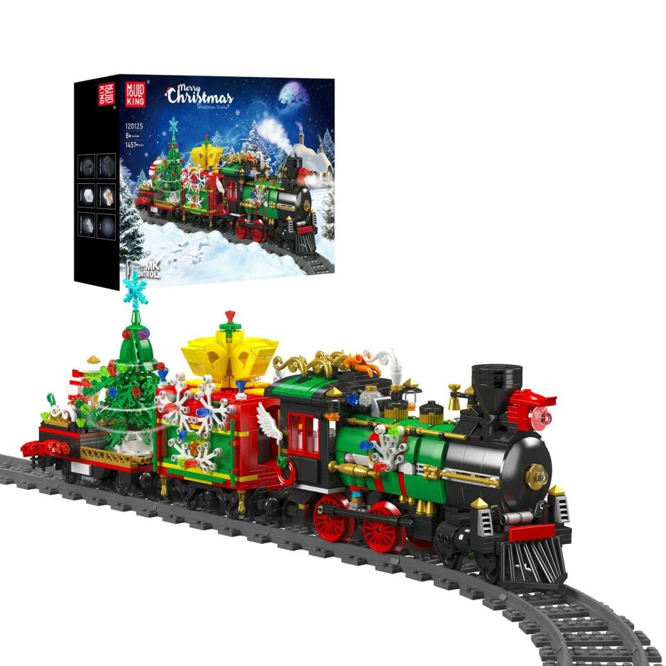 12012 Christmas Train 1.457 Parça RC Işıklı Müzikli Yılbaşı Treni Yapı Blok Seti