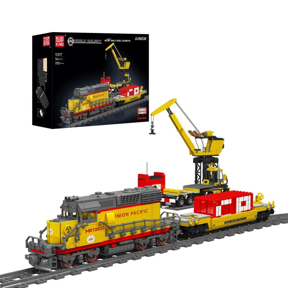 12027 EMD SD40-2 1.257 Parça RC Dizel Lokomotif Yapı Blok Seti