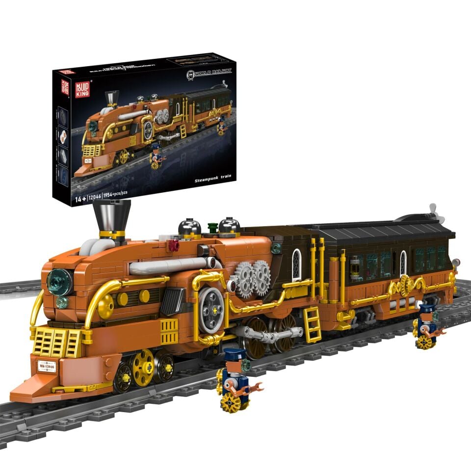 12046 Steampunk Train 1.954 Parça Motorlu RC Tren Yapı Blok Seti